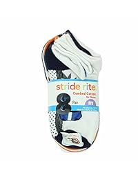 stride rite Boys algodón peinado No Show calcetines-8 Pack