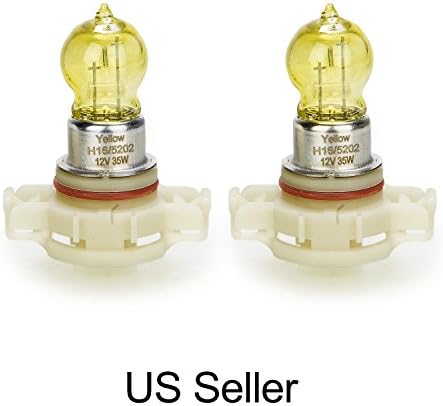 Super Yellow 5202 5201 2405 H16 Halogen Bulbs for Fog Lights or Daytime Running Lights