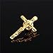 U7 Men 18K Gold Plated Crucifix Cross Lapel Stick Pin Tie Hat Bag Scarf Badge Brooch