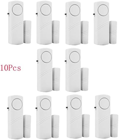 Yeefant 10PCS Convenience Installation Stability Wireless Home Security Door Window Entry Burglar Alarm System Magnetic Sensor, Dustproof and Insect Prevention, 3.6 x 1.2 x 0.7 Inch, White