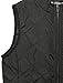 Allegra K Women's Stand Collar Lightweight Gilet Quilted Zip Vest