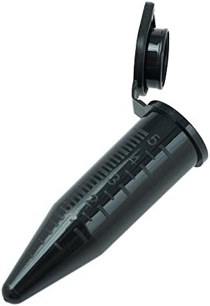Celltreat 229439 Macro Centrifuge Tube, Non-Sterile, 5 mL, Black, Clear (Pack of 100)