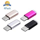 USB C Adapter,USB-C to Micro USB Adapter,DETHINTON Convert Connector with 56kΩ Resistor fast charger for Samsung Galaxy Note 8,S8 Plus,Google Pixel, LG V30,G6,V20, Nintendo Switch (4PACK)
