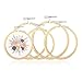 KINGSO Cross Stitch Hoop Embroidery Hoop Pieces Embroidery Circle Set Hoops Ring Wooden Round Adjustable Bamboo Hoops Bulk Crosses for Arts, Crafts & Sewing（5pc/5size with Tools）