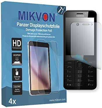 4X Mikvon Armor Screen Protector for Microsoft Nokia 230 Screen Fracture Protection Film - Retail Package with Accessories