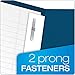 Oxford Two-Pocket Folders w/Fasteners, Blue, Letter Size, 25 per box (57702)