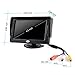 Backup Camera and Monitor Kit for Car, GerTong Universal Waterproof Rear View License Plate Car Backup Camera with 4.3 Inches LCD Monitor