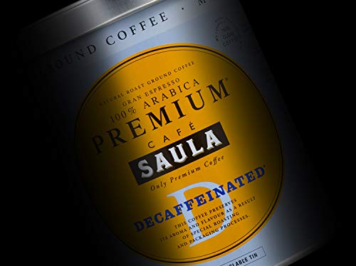Saula-Kaffee, Packung 3 Dosen à 250 gr. Gran Espresso Premium entkoffeiniert gemahlen. – Bild 5