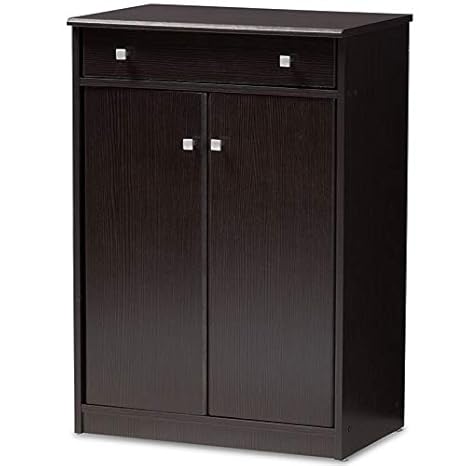 Amazon Com Baxton Studio Dariell Shoe Cabinet In Wenge Brown