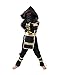 Spring fever Child Kids Boys Stealth Ninja Assassin Costume Toys Halloween Cosplay Dress-Up Set Black L for height(47.2