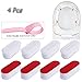 Toilet Seat Bumpers, 4 Pack Strong Adhesive White Toilet Seat Toilet Seat Bumpers Safe Replacement Bumper and Silicone Toilet Handle Seat Cover Lifter for Home and Hotel