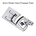 STORMSHOPPING Narrow Rolled Hem Sewing Machine Presser Foot Set (4mm and 6mm)- Fits All Low Shank Snap-On Singer, Brother, Babylock, Euro-Pro, Janome, Kenmore, White, Juki, New Home, Simplicity, Elna