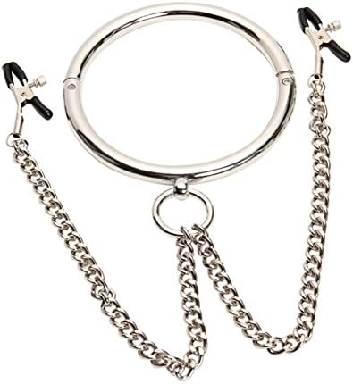 Neck Stainless Steel Massage Ring, Butterfly Chest Clip Male Alternative Toy