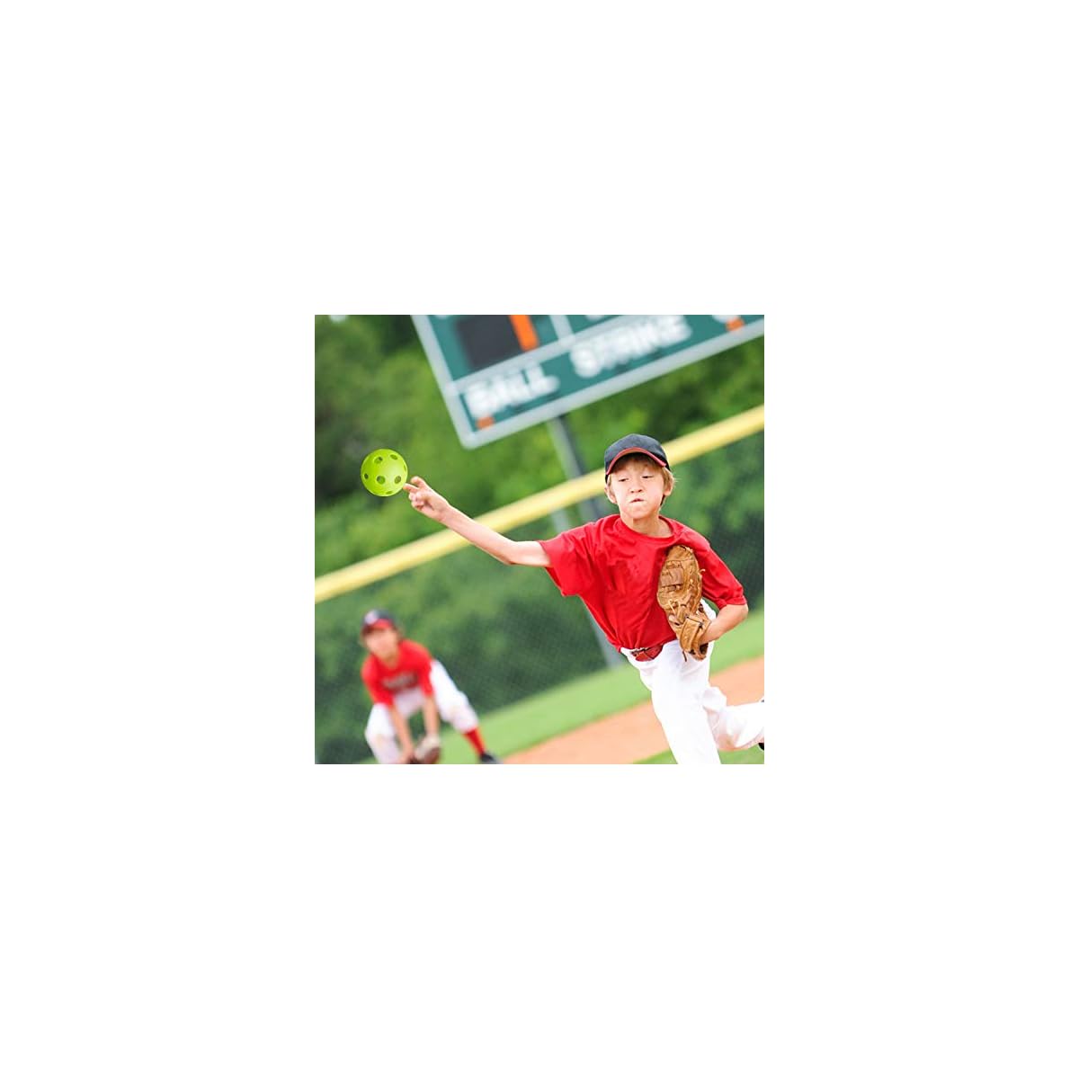 Anteer 12 Pack Plastic Baseball Practice Baseballs for Hitting, Indoor