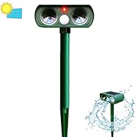 Daniel Haywood Repellents Solar Animal Motion Sensor Ultrasonic Mosquito Mouse Pests Repeller Upgrade Waterproof