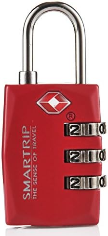 Smartrip TSA Lock Heavy Duty 3 Digit Combination Luggage and Travel Padlock in Assorted Colors