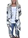 WLLW Women Cotton Geometric Print Casual Cape Cloak Thin Cardigan Coat