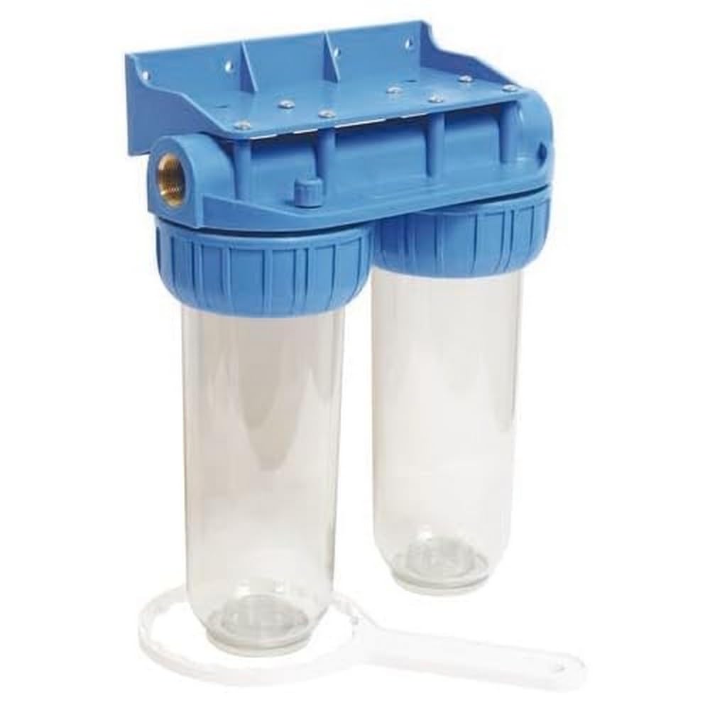 AQUAWATER Somatherm 104509 Double Filter, Multi-function Dual Filter, Water Filter Station
