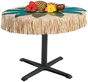 Natural Raffia Table Mini Skirt, 9 feet by 6 inches