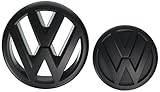 Black Front Grille & Rear Trunk Emblem Combo for Mk6 2012 VW Jetta Sedan