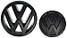 Black Front Grille & Rear Trunk Emblem Combo for Mk6 2012 VW Jetta Sedan
