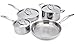 HUFTGOLD Professional Tri-Ply Stainless Steel 7-Piece Cookware Set, with Hive Shape Non-Stick Embossed Design