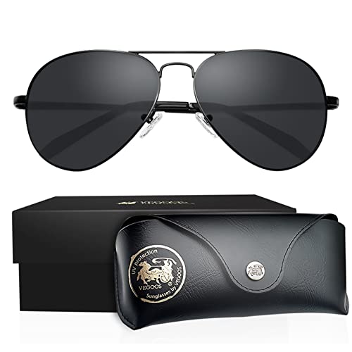 Lentes De Sol Aviador Pro Polarizados VEGOOS Gafas Para Hombre y Mujer 100% Protección UV400 Anti Reflectante Anti Ultravioleta