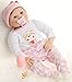 SanyDoll Reborn Baby Doll Newborn baby Vinyl Silicone 22 inch 55 cm Lifelike Gift smile cute