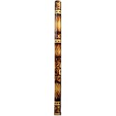 Didgeridoo Bamboo burned 47" long with red bag | Didgeridoo designed for deep drone tones and musical practice; key details: Bamboo, Burned.