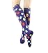 Blue Beat Moderate (15-20 mmHg) Graduated Polka Dot Women Compression Socks for Running Travel Pregnancy Standing Sitting