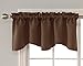 Deconovo Window Dressing Rod Pocket Curtains Blackout Curtains Blackout Drapes Scalloped Valance for Kitchen 42 X 18 Inch Brown 1 Drape