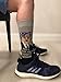 Balanced Co. Prison Mike Dress Socks Michael Scott Funny Socks Crazy Socks Casual Cotton Crew Socks (Black/Gray)