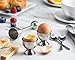 Gourmia GES9335 Egg Topper Set – 2 Egg Cups, 2 Spoons, 1 Shell Top Cutter – Easily Crack and Score Raw and Cooked Egg Shells – Premium Stainless Steel – For Serving, Separating and Preparing