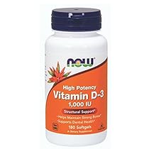 NOW Vitamin D-3 1,000 IU,180 Softgels