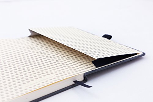 Dingbats Wildlife Medium A5+ (6.3 x 8.5) Hardcover Notebook - PU Leather, Micro-Perforated 100gsm Cream Pages, Inner Pocket, Elastic Closure, Pen Holder, Bookmark (Lined, Gray Elephant) - Thumbnail 3