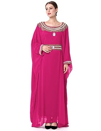 Baya Islamic Clothing Embroidery Women Jalabiya muslim abaya long dubai dress LF-16