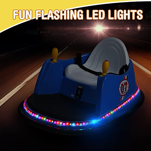 HONEY JOY Bumper Car for Kids, 6V Battery Powered Ride On Bumping Car, Dual Joysticks, Flashing