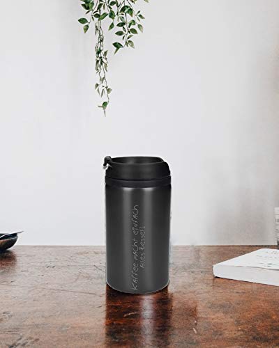 Uakeii Coffee to Go Becher Thermo „Venice“ Personalisierter Edelstahl Kaffeebecher mit Namen 0,25 Liter Praktischer… – Bild 3