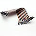 Aukru 40pcs 20cm Male to Female Breadboard Dupont Wires Jumper Cables for Arduino Raspberry Pi