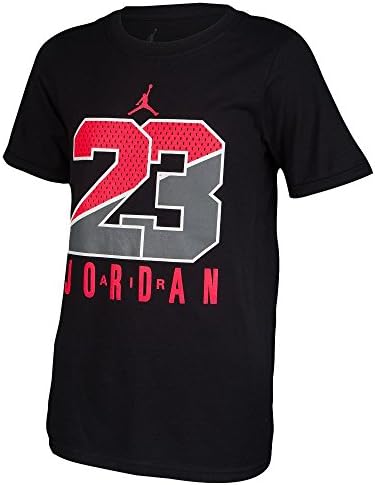 Boys Youth Air Jordan Crew Neck Tee (S, Black AJ 23)