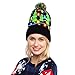 JOYIN Christmas Light-up Knitted Beanie Cap Ugly Sweater LED Lit-up Hat with 6 Flashing Modes Party Accessories Supplies