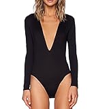 May&Maya Women's Plunging Neckline Bodice