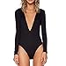May&Maya Women's Plunging Neckline Bodice (S) Black