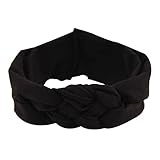 Voberry® Baby Girl's Photo Props Turban Cotton Headband Head Wrap Soft Hair Band (Black)