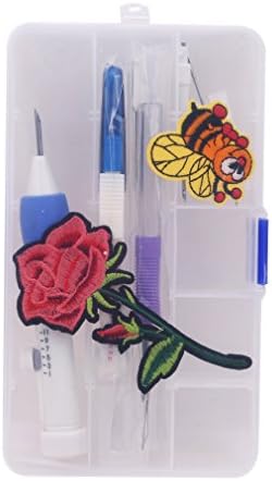 Yinew Stitching Punch Needle Kits, Punch Embroidery Needles Set Craft Tool for Threaders DIY Sewing,Bee,2#