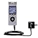 Gomadic Intelligent Compact AC Home Wall Charger suitable for the Olympus DM-620 - High output power with a convenient, foldable plug design - Uses TipExchange Technology