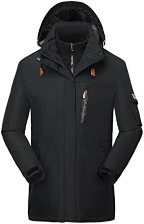 Men 3 in 1 Winter Fleece Outdoor Mountain Ski Snow Wind Water Proof Jacket Coats
