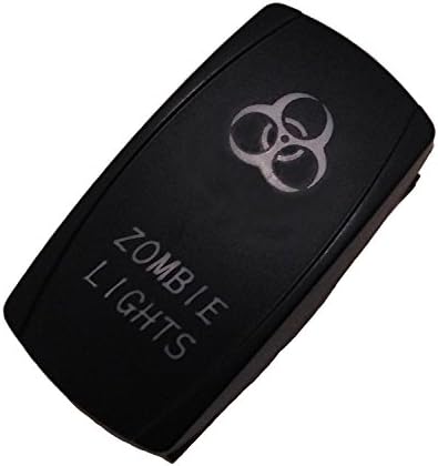 OctagonStar 5Pin Laser ZOMBIE LIGHTS Rocker Switch ON-OFF LED Light 20A 12V Blue