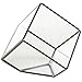 Modern Clear Glass Geometric Terrarium Succulent Plant Display Box, Decorative Votive Candle Holder