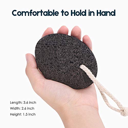 Foot Pumice Stone, Foot Scrubber Callus Remover, Exfoliation to Remove Dead Skin for Foot, Heel, Toes, Dry Dead Skin Scrubber Corn Remover Natural Foot File Massage Spa
